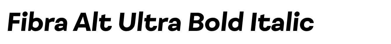 Fibra Alt Ultra Bold Italic